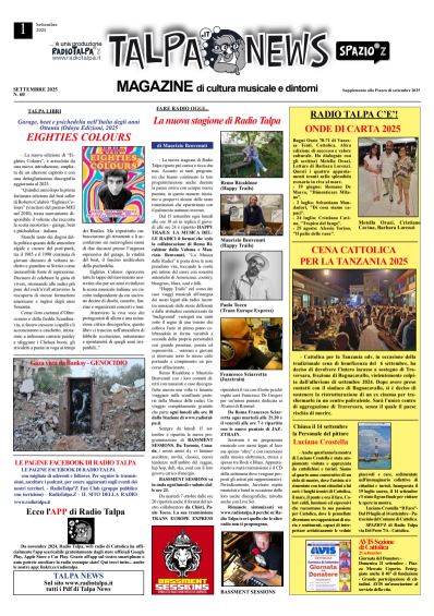 TalpaNews Settembre 2025 - pagina 01